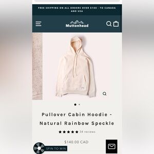 NWOT Muttonhead hoodie, size L